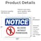 Signmission No Entry Without Permission OSHA Notice Sign, Vinyl Decal, 10in W x 7in L, 2PK OS-2PACK-NS-D-710-L-16095 - alternate 2